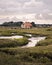 Old harbour house in the marsh in north Norfolk