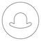 Old hat vintage bowler gentleman headwear male elegant fedora homburg-hat stingy brim top-hat icon in circle round black color