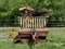 Old hay wagon with agricultural scrap metal