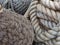 Old hemp rope, various tones. Abstract. Good background,