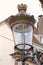 Old historic brass street light or lantern