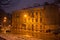 Old historic building in old town. The building contains bookshop and library owned to Roman Catholic Archdiocese of Krakow.