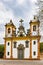 Old and historic Catholic church in baroque and colonial architecture