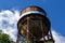 old historic rusty steel water tower in Zagreb, Croatia