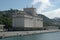 Old historic silo in harbor port in Malaga