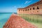 Old historic Spanish fort on Dry Tortugas Island, Florida