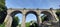 Old and historic viaduct across rover Nidd in Knaresborough North Yorkshire UK