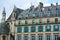 Old historical buildings in central part of Paris on the Rue de Rivoli