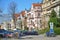 Old historical european style buildings in western part of city Heidelberg in Germany