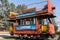 Old historical Italian double deck tram - with cabriolet feeling on upper deck