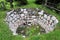 Old historical water well in the mountains