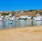 old history in cyclades island harbor and boat santorini naksos