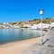 old history in cyclades island harbor and boat santorini naksos