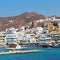 old history in cyclades island harbor and boat santorini naksos