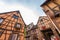 Old homes with beautiful architecture in Alsace.