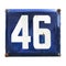 Old house address number plate 46