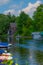 Old house on the banks of a pretty river