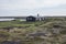 Old house in the middle of a lava field