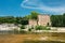 Old House Near Ancient Roman aqueduct of Pont du Gard, Nimes, France