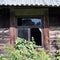 Old house with smashed window