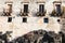 Old house on volcanic rock base in Giardini Naxos