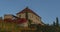 Old house with wineyard in evening in autumn nice color day in Melnik town