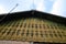 Old house with wooden carved wall ornaments