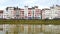 Old houses in Bayonne, southwestern France.