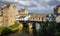 Old houses on a bridge over water in bath united kingdom