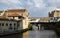 Old houses on a bridge over water in bath united kingdom