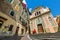 Old houses and catholic church in small town of Dolceacqua, Italy