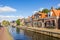 Old houses at the central canal of Kollum