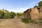 Old houses close to Chelva river