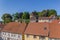 Old houses and little church in Warburg