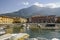 Old houses and little harbor, Colico, Italy