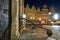 Old houses on Market Square in Wroclaw at night