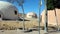 Old houses from the Spanish colonial period in the Western Sahara in the La Burko neighborhood of the city of Laayoune