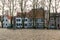 Old houses at the square by St. Margareta church in Dusseldorf, Gerresheim, Germany