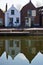 Old houses in town on Goeree overflakkee Middelharnis, characteristic Dutch harbor town.