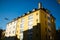 Old houses - yellow facade in munich - city