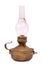 Old hurricane lamp isolated