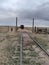 Old hystoric train on the train tracks behind Terry Bison Ranch