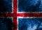 Old Iceland grunge background flag