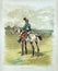 Old illustration of a French Light cavalry officer