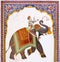 Old indian fresco of elephant & man, Mandawa