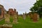 Old indisfarne Priory on Holy Island, cementery