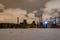 Old industrial factory night panorama, Dolni Vitkovice, Czechia