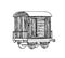 Old industrial freight wagon made of wooden boards, logistic, railway cargo transportation