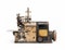 Old Industrial Overlock Sewing Machine Front View