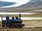 Old industrial train in Ny Alesund. Svalbard, Spitsbergen.
